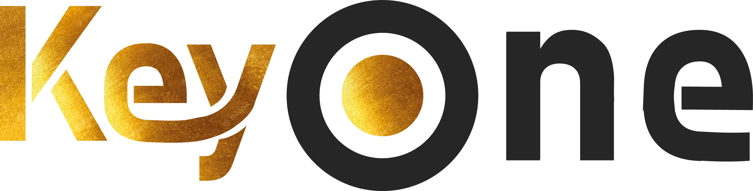 Key One Logo Design – Luxury Typography with Golden Color