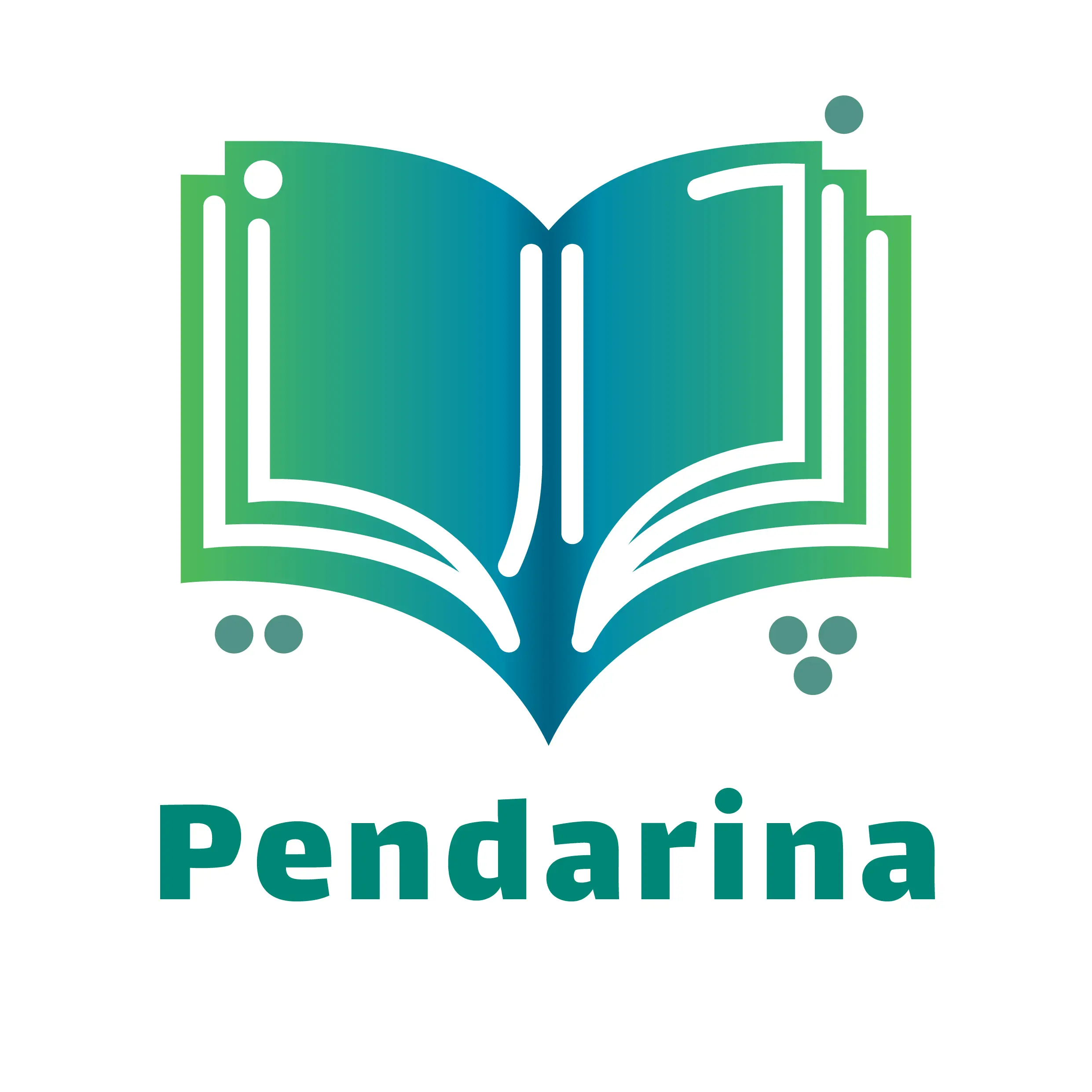 Pendarina Logo with Persian Typography Shaped as a Book